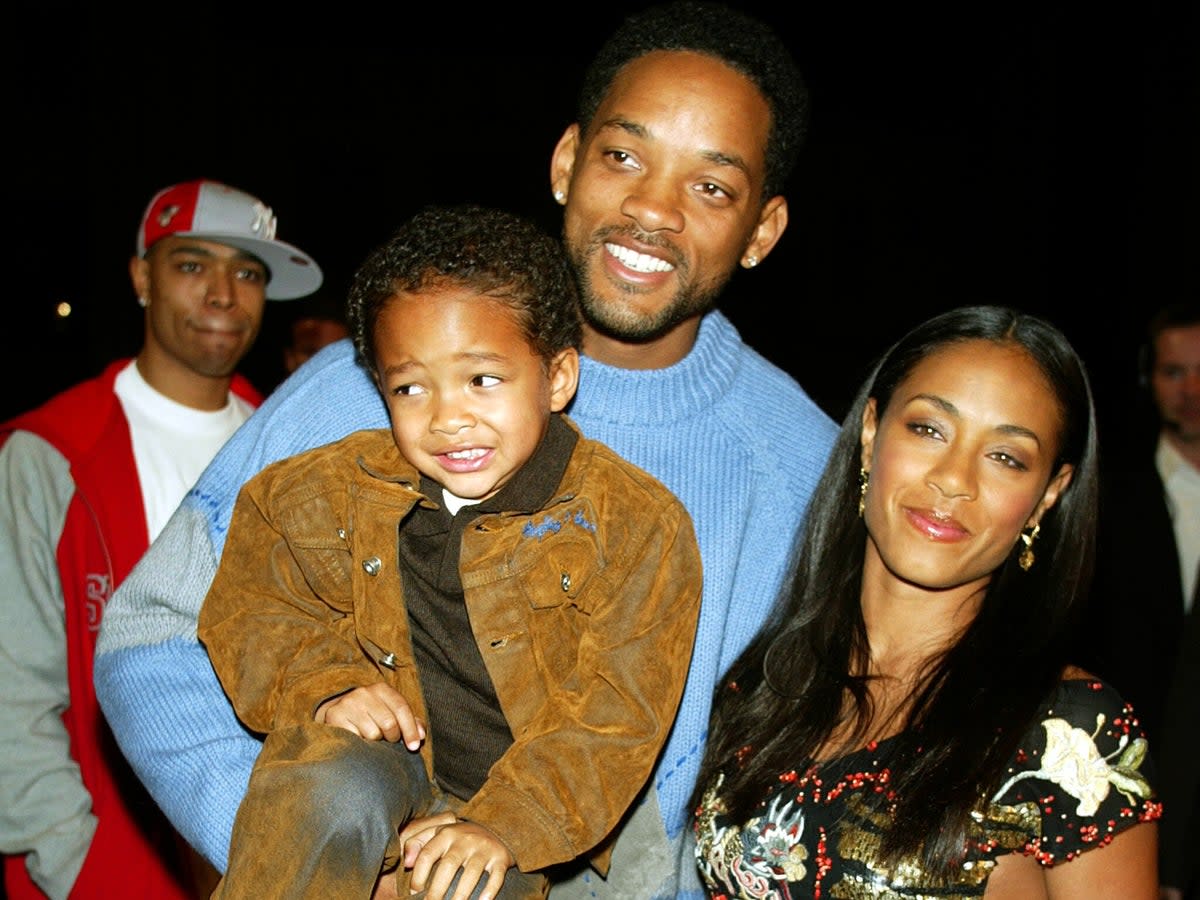 Will and Jada with their son Jayden in 2003 (Getty)