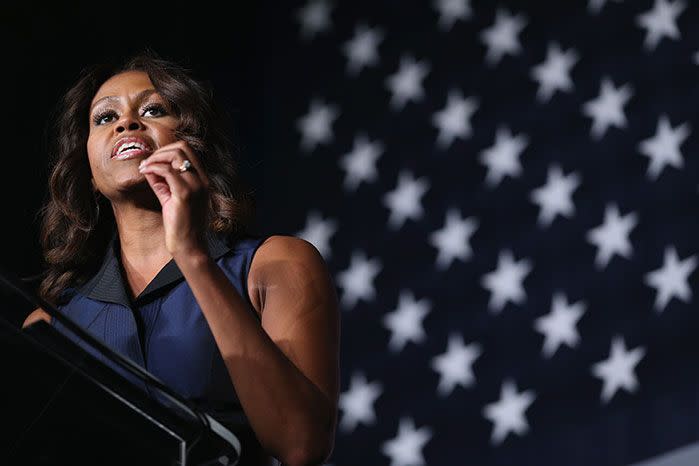 Melania Trump was recently criticised for a speech that appeared similar to Michelle Obama's (pictured). Image: Getty