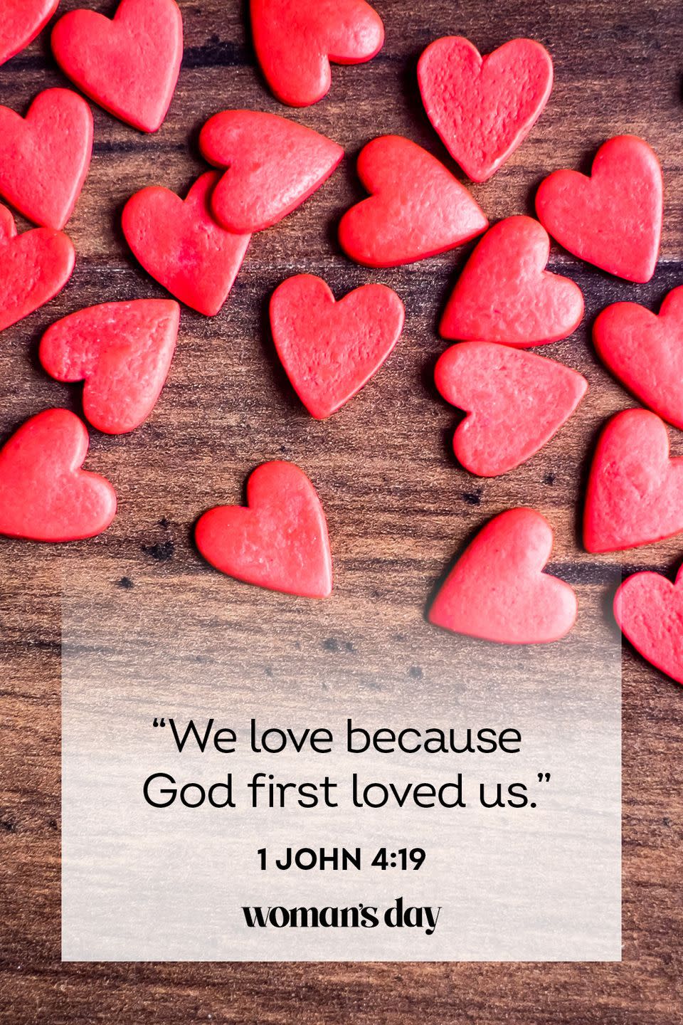 <p>"We love because God first loved us."</p><p><strong>The Good News: </strong>When you show love towards the people in your life, it's an expression of the same love God has shown to you. How good it feels to keep that love chain going.</p>