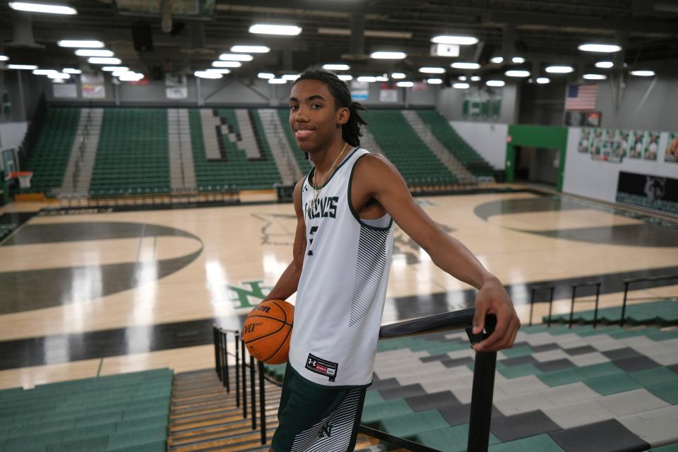 Norman North basketball player Jeremiah Johnson lost 45 pounds after being shot twice a year ago. Now he's back to being one of the top players in the state.