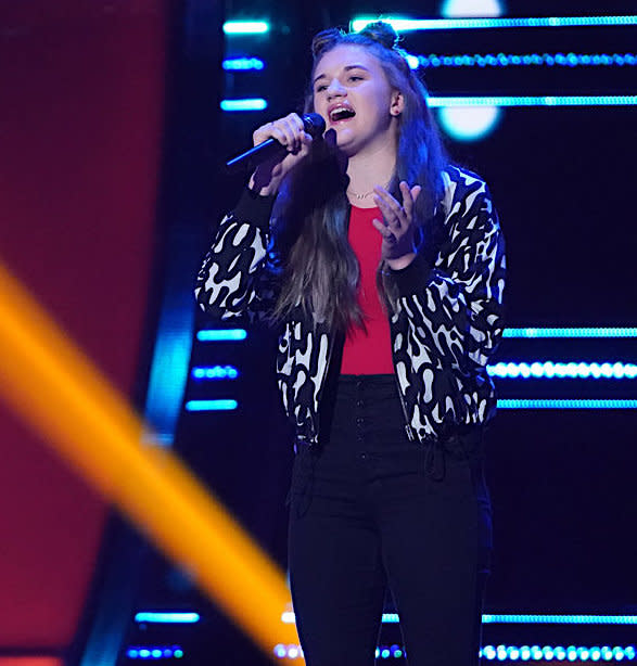 Hailey Green when she tried out for 'The Voice' in Season 19. (Photo: Tyler Golden/NBC)