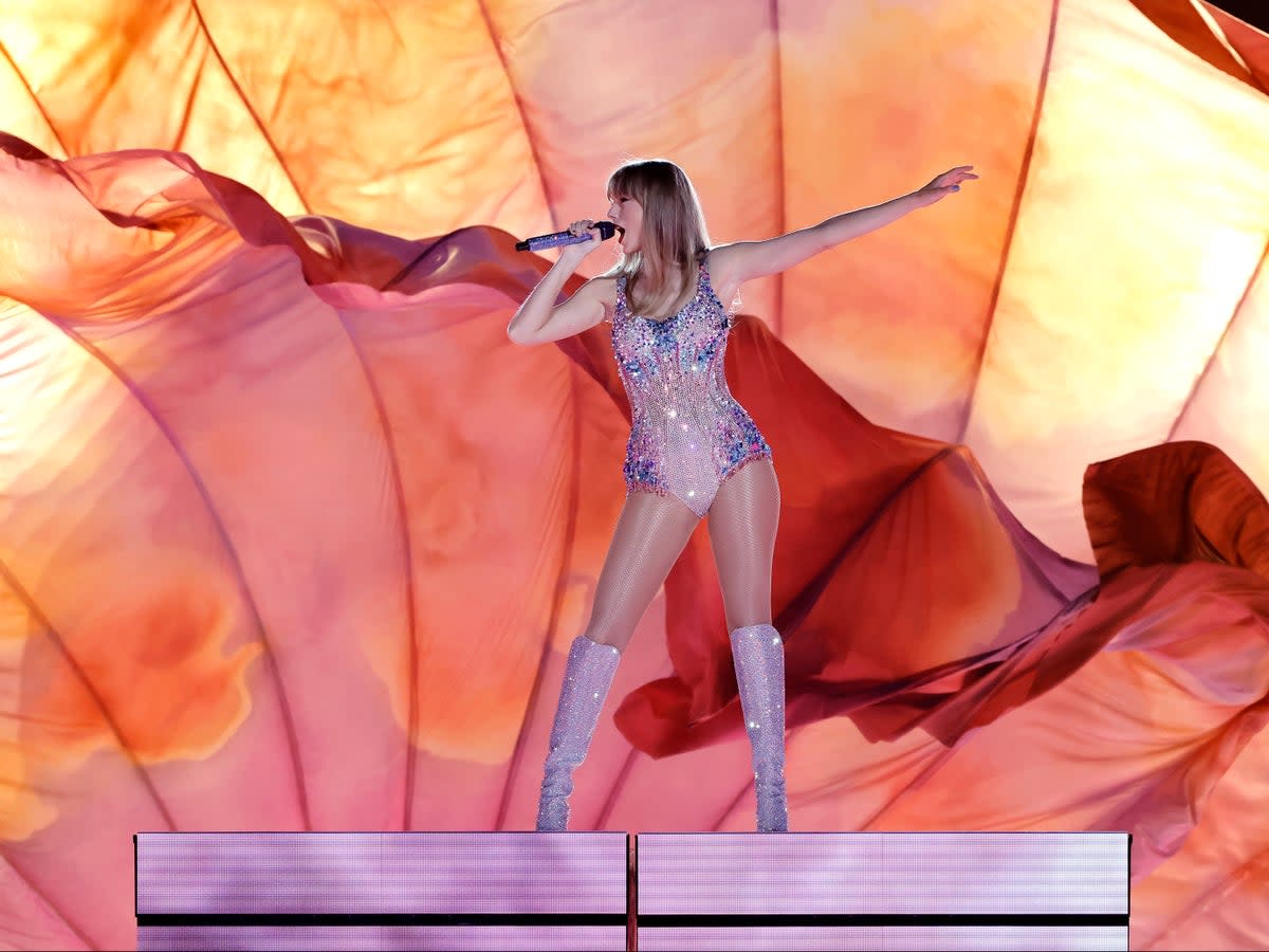 Swift performs a variety of her greatest hits on the Eras Tour (Getty/TAS Rights Management)