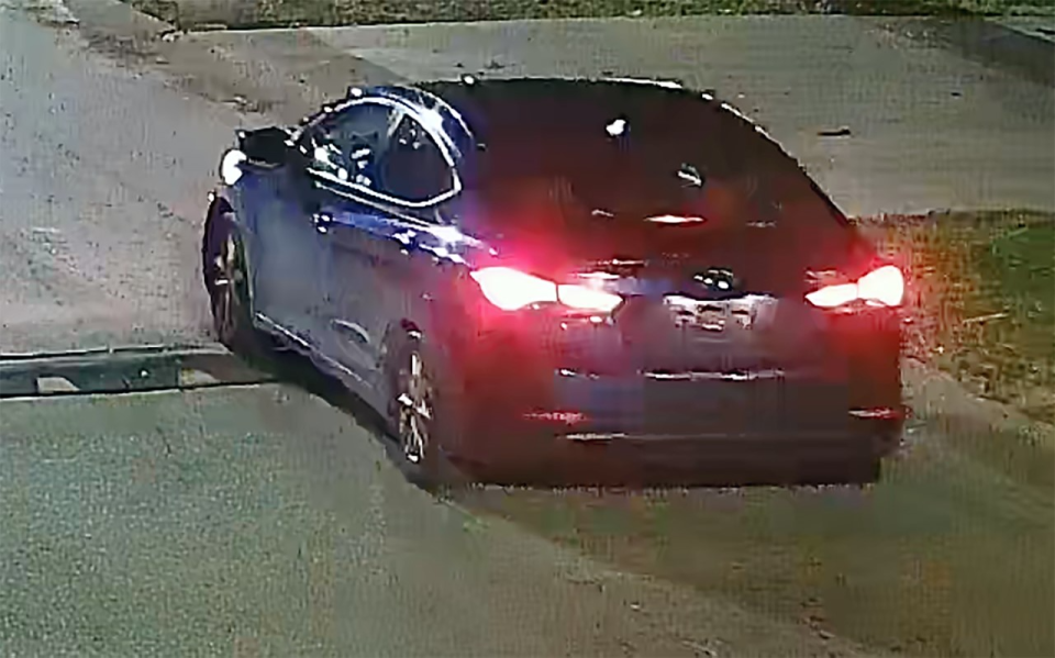 Hattiesburg Police Assistant Chief Hardy Sims asked for the public's help identifying a a dark blue four-door passenger car that was seen in the area where a shooting took place Sunday night, Feb. 28, 2022, in Hattiesburg, Miss.