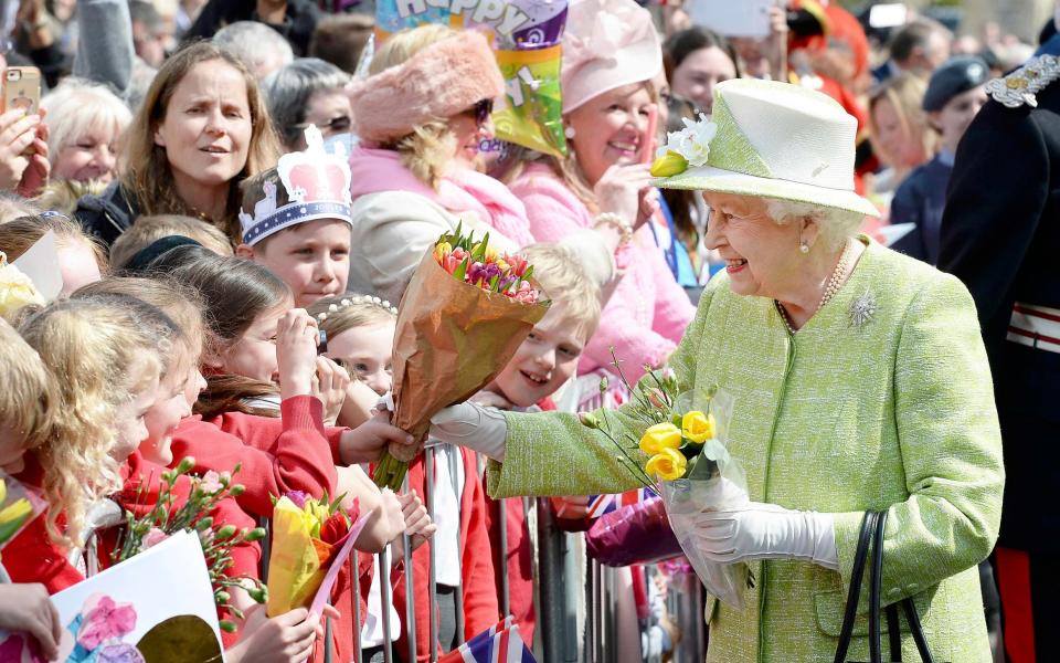 On her 90th birthday, the Queen greeted well-wishers in Windsor - Reuters