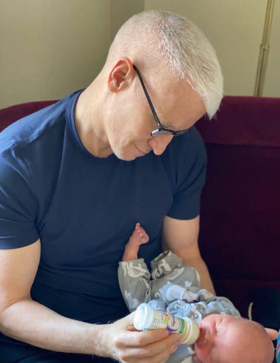 Anderson Cooper is a dad! The journalist and “Anderson Cooper 360” host revealed on Instagram on April 30, 2020 that he welcomed an infant son named Wyatt via surrogate just three days prior. “This is Wyatt Cooper,” Cooper began in a heartfelt captioned alongside photos of himself and his newborn. “[…] He is named after my father, who died when I was ten. I hope I can be as good a dad as he was. My son's middle name is Morgan. It's a family name on my mom's side. […] Wyatt Morgan Cooper. My son. He was 7.2 lbs at birth, and he is sweet, and soft, and healthy and I am beyond happy.”