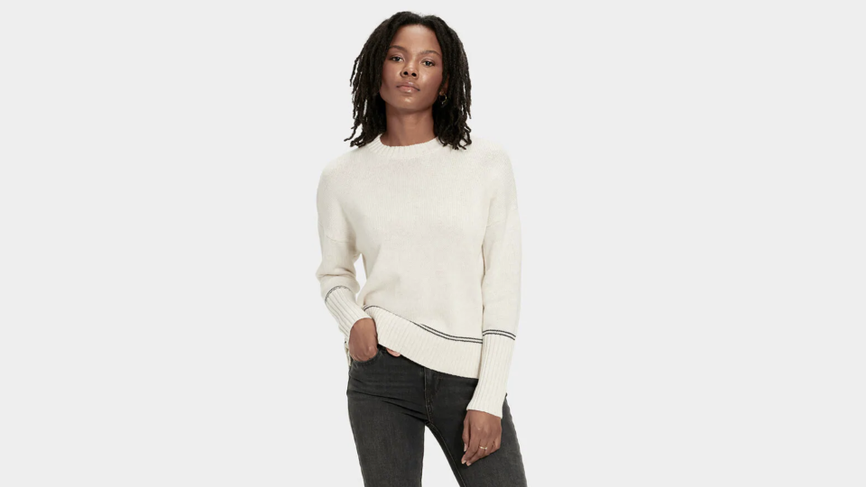 This cozy cotton pullover is equal parts chic and comfy.