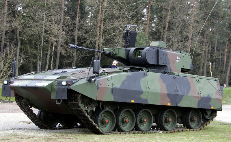 FILE PHOTO: The new German Armoured Infantry Fighting Vehicle AIFV Puma for the German armed forces is pictured ..