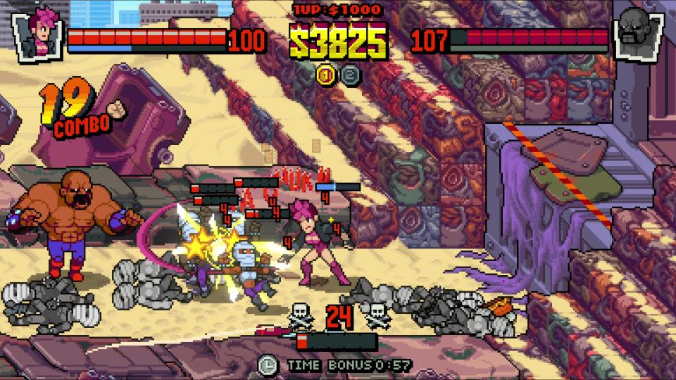 In-game screenshot of Double Dragon Gaiden: Rise of the Dragons gameplay