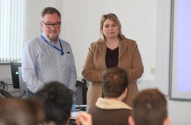 Karen Bradley visits Belfast Metropolitan College