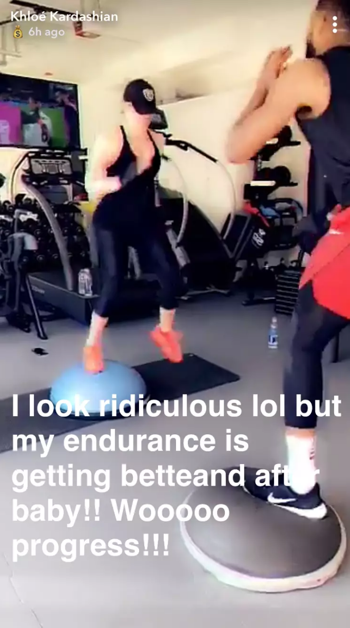 Photo credit: Snapchat, Khloe Kardashian