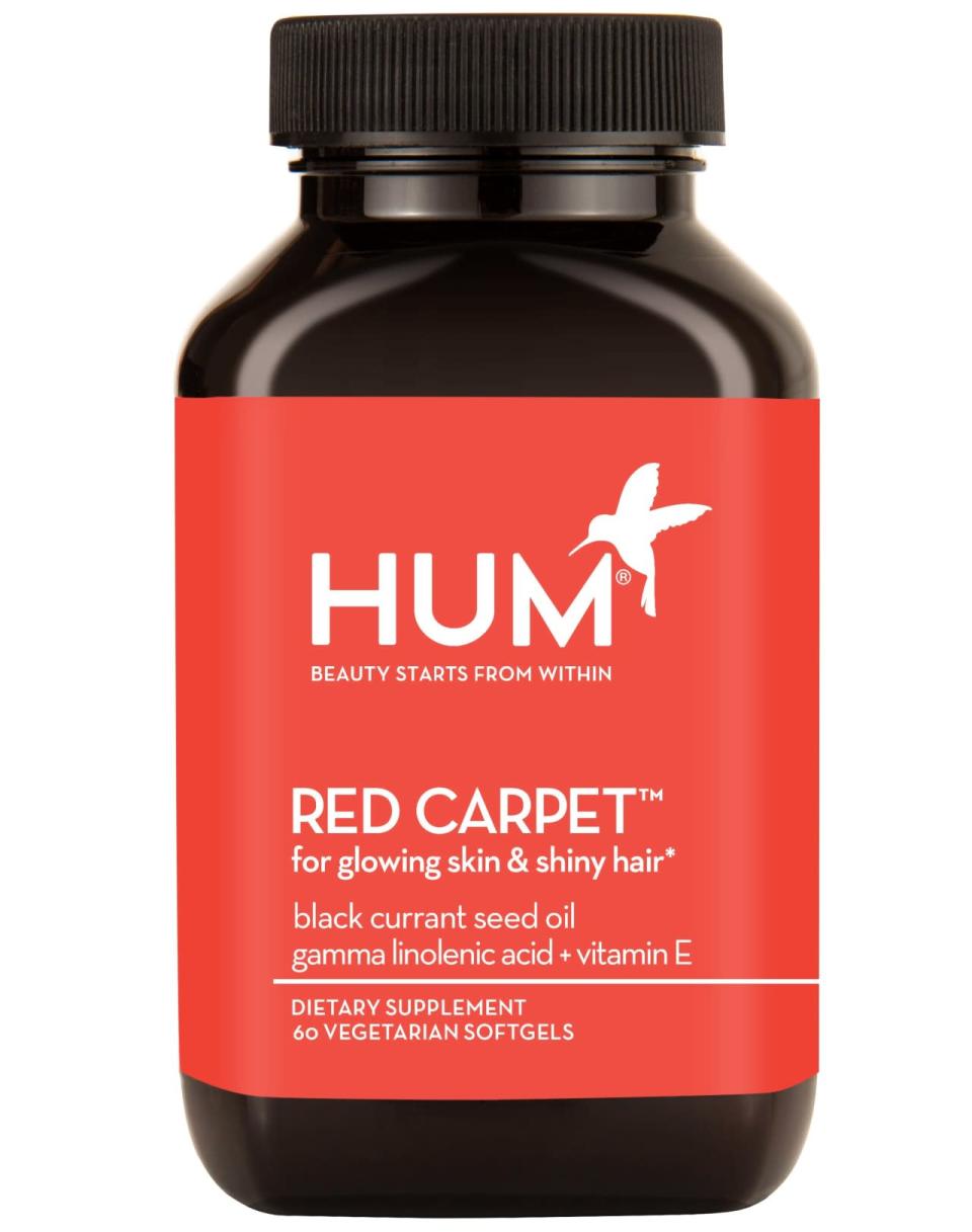 <p>This beauty supplement promotes glowing skin and shiny hair from the inside out. <a href="https://www.humnutrition.com/product/1/red-carpet" rel="nofollow noopener" target="_blank" data-ylk="slk:Hum Nutrition Red Carpet Supplement;elm:context_link;itc:0;sec:content-canvas" class="link ">Hum Nutrition Red Carpet Supplement</a> ($25)<br><br></p>
