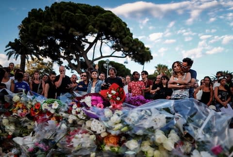 A service to remember those killed in the Nice terror attack - Credit: EPA/IAN LANGSDON