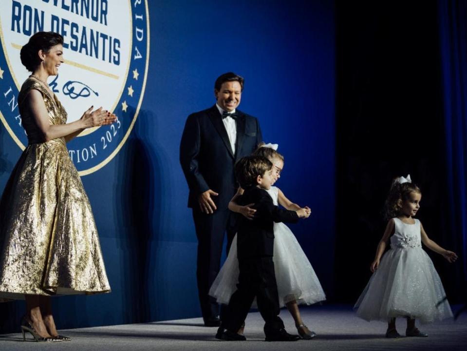 The DeSantis family at the governor's second inauguration on January 3, 2023.