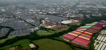 Tents stretch out far into the distance at the Glastonbury campsite. (SWNS)