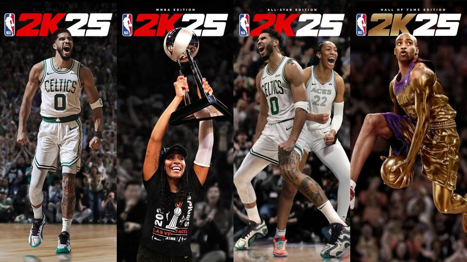 All the covers of NBA 2K25.