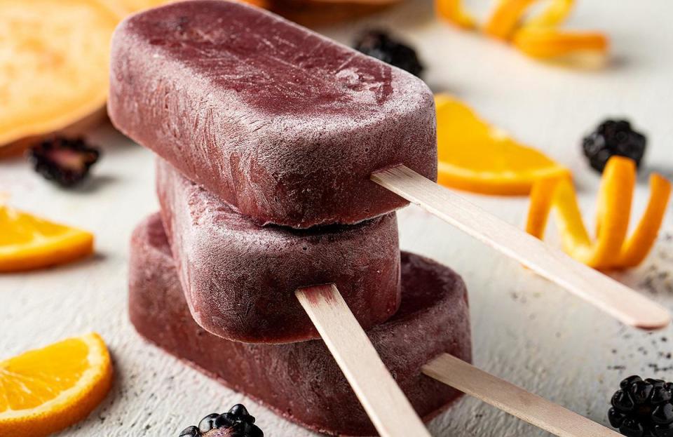 Blackberry Sweet Potato Ice Pops