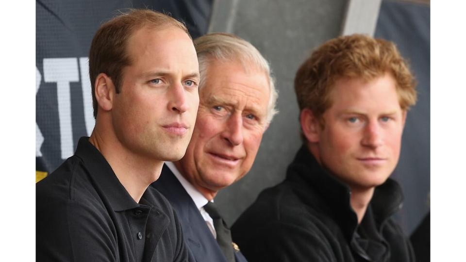 William, Charles and Harry in happier times, 2014