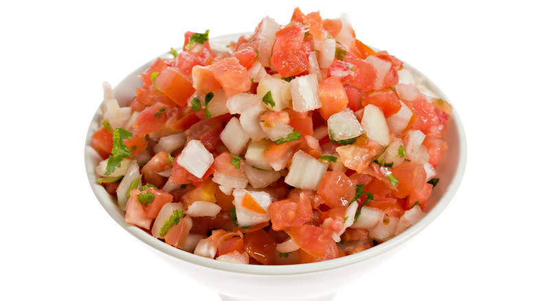 pico de gallo in bowl