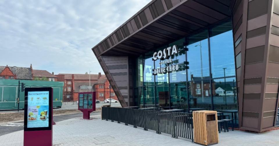 Northwich Guardian: The Costa features both indoor and outdoor seating and a drive-thru
