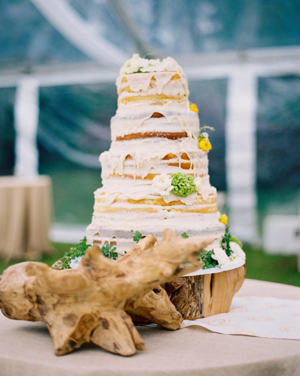 Naked Drip Wedding Cake