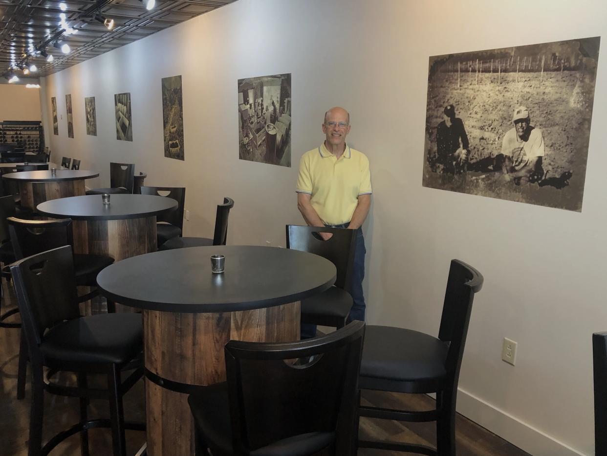 Jim Acquilano is preparing for the grand opening May 25 of his Acquilano Wine Cellars tasting room at 143 S. Main St., Canandaigua.