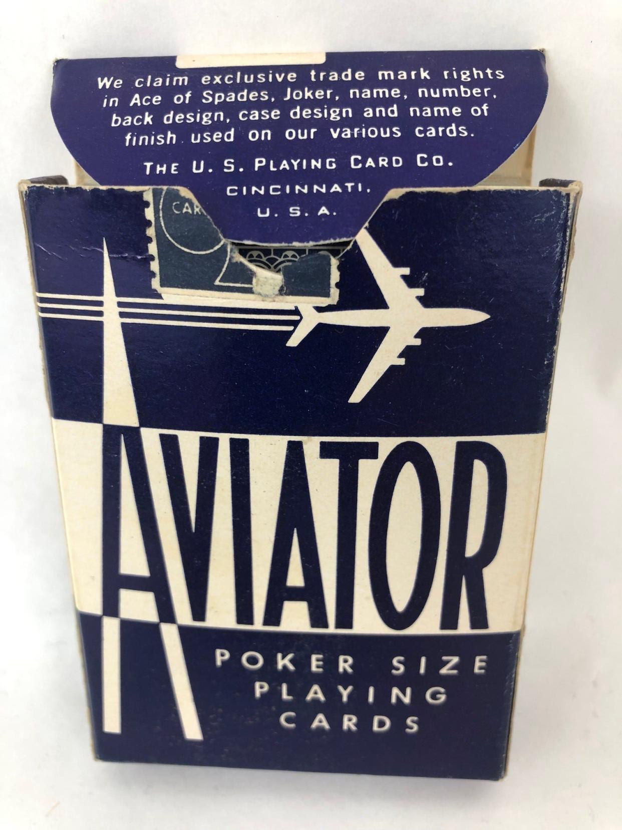 These vintage cards were made for airline travel and include a bold pronouncement by the maker as to their copyrights.