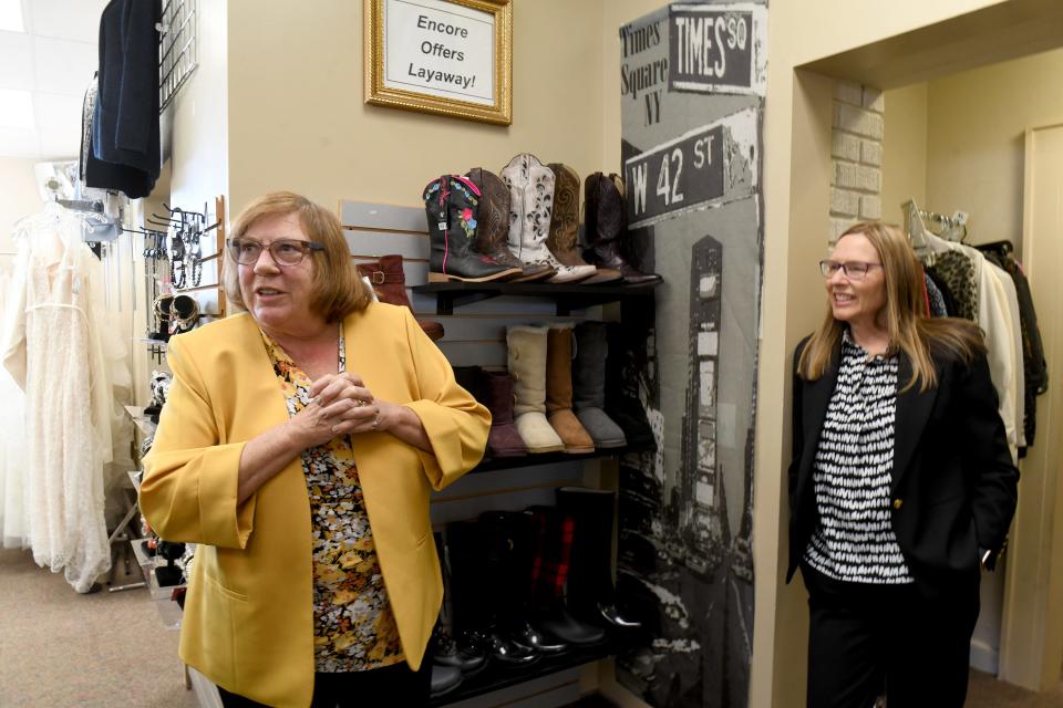 Co-owners Paula Tscholl-Bennett and Becky Thekan talk about Encore Resale Fashions as the consignment business celebrates its 50th anniversary.