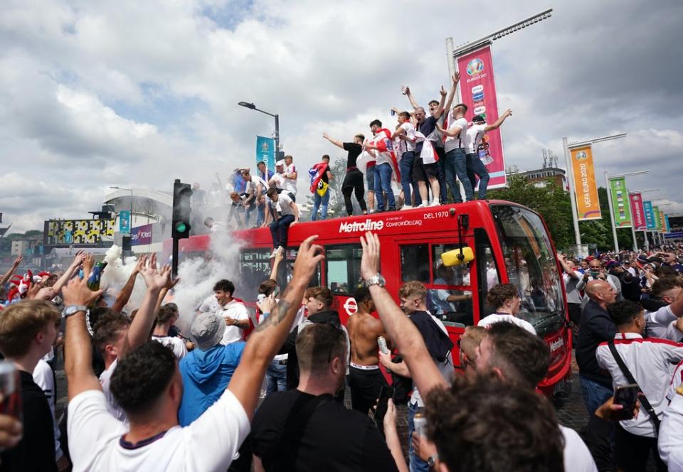 There was widespread disorder at last year’s Euro 2020 final at Wembley (Zac Goodwin/PA) (PA Wire)