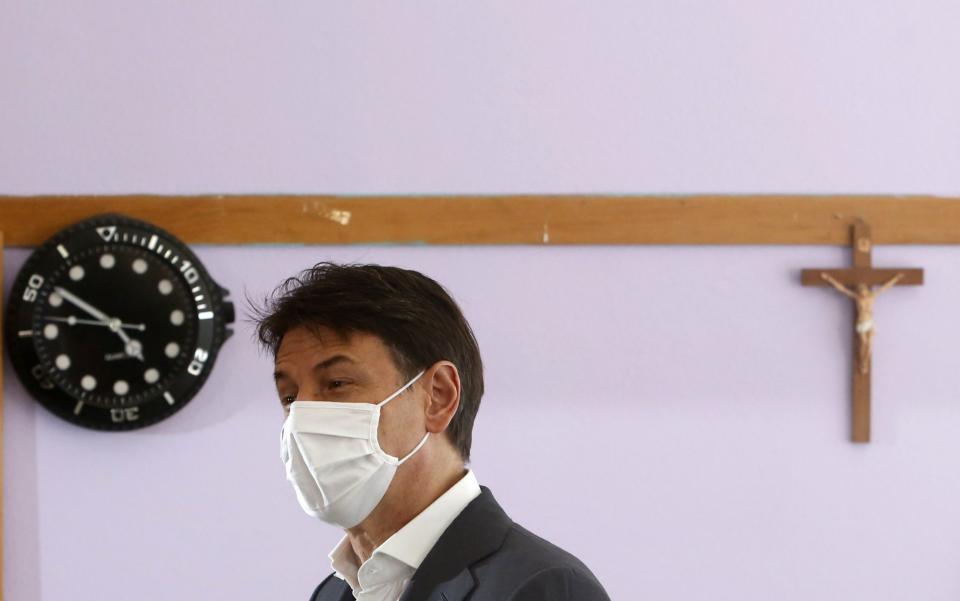  Italian Prime Minister, Giuseppe Conte casts his vote - Anadolu