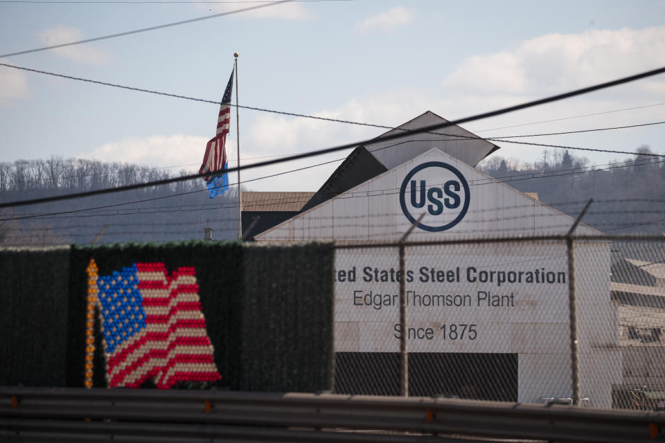 BRADDOCK, PA - MARCH 10: A view of US Steel's Edgar Thomson Steel Works, March 10, 2018 in Braddock, PA.  On Thursday, President Donald Trump signed an order imposing new tariffs on imported steel and aluminum.  Trump is in the state on Saturday night to attend a rally with Republican congressional candidate Rick Sacconi.  (Photo by Drew Angerer/Getty Images)