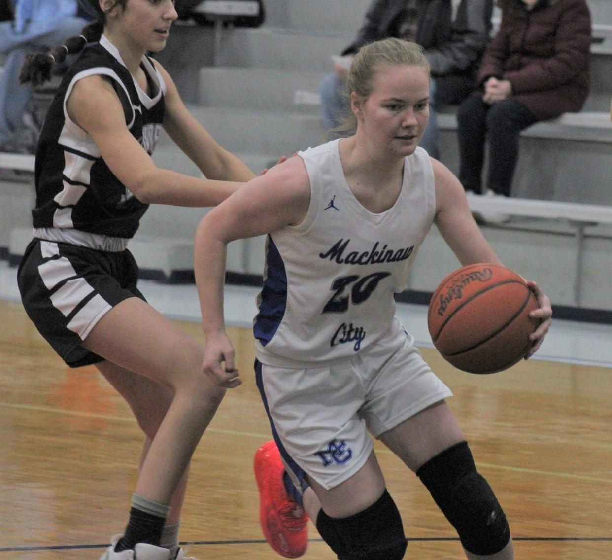 Mackinaw City senior Gracie Beauchamp was named to the Associated Press Division 4 all-state team as an honorable mention and was also named the Northern Lakes Conference's girls basketball player of the year during her senior season.