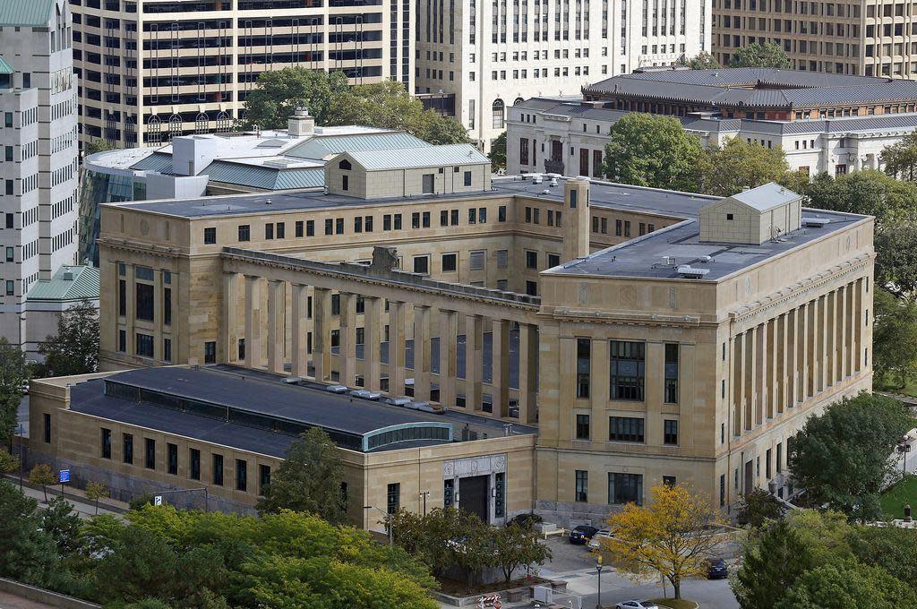 The Joseph P. Kinneary U.S. Courthouse on Marconi Boulevard Downtown houses the U.S. District Court for the Southern District of Ohio.