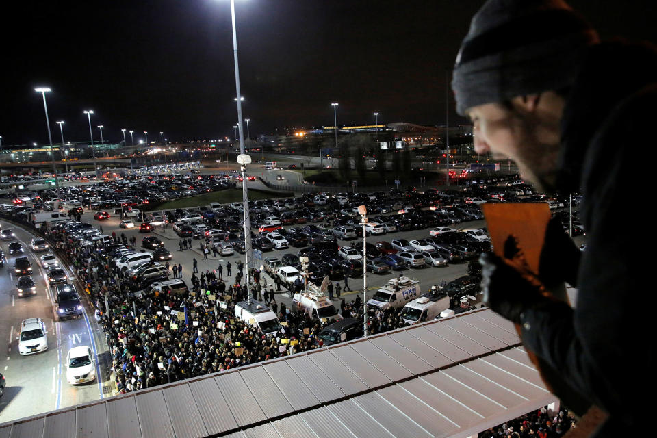 Protests at U.S. airports over travel ban