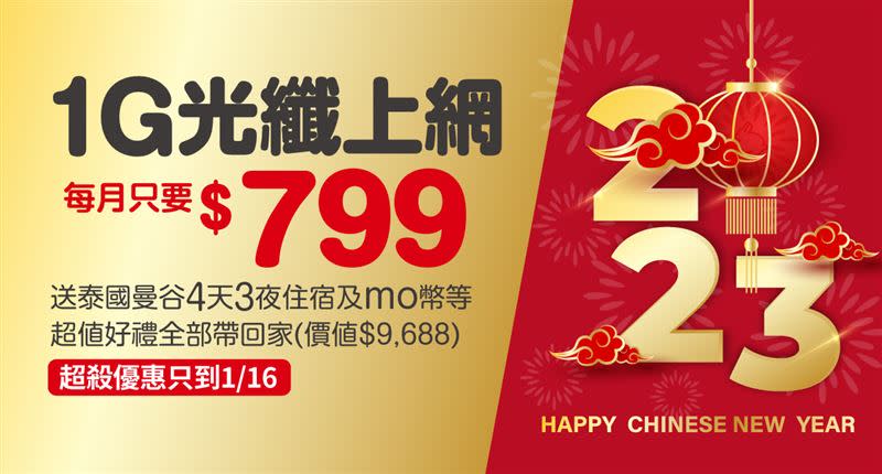 台灣大寬頻網路門市祭出1G光纖上網超值月付799元，再把泰國住宿券、momo幣等帶回家。（圖／品牌業者提供）