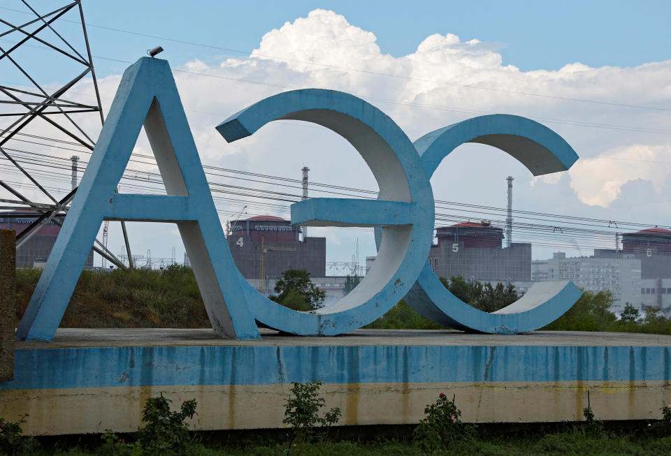 A view shows a sign reading NPP (nuclear power plant) near the Zaporizhzhia Nuclear Power Plant in the course of Ukraine-Russia conflict outside the Russian-controlled city of Enerhodar in the Zaporizhzhia region, Ukraine August 4, 2022. REUTERS/Alexander Ermochenko