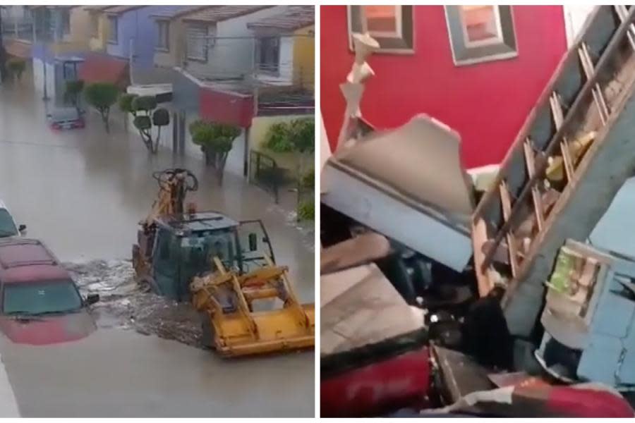 Pareja lo pierde todo tras inundarse su casa por fuertes lluvias en Tijuana