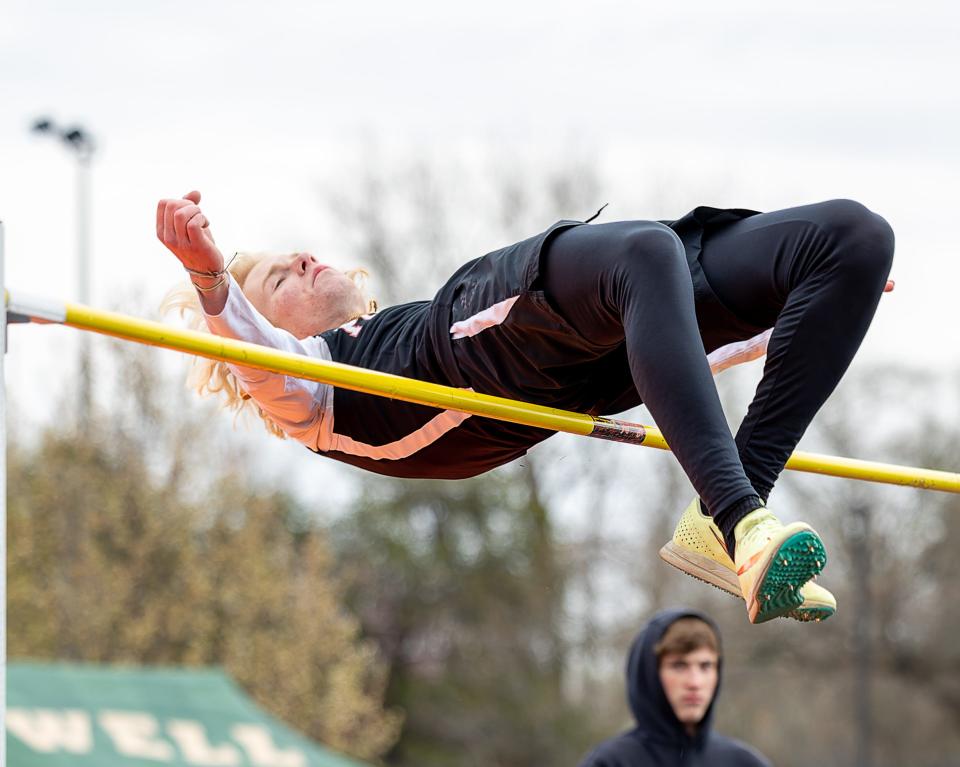 Pinckney's Andrew Otberg has already achieved personal bests in high jump and long jump this season.