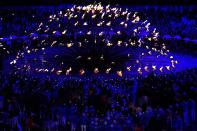 <p>The sculptural <a href="http://www.heatherwick.com/olympic-cauldron/" rel="nofollow noopener" target="_blank" data-ylk="slk:Olympic cauldron featured 204 torches;elm:context_link;itc:0;sec:content-canvas" class="link ">Olympic cauldron featured 204 torches</a>, each representing a national team competing in the games, that moved to come together to symbolize unity. </p>