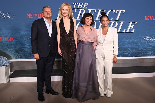 <p>Araya Doheny/WireImage</p> Ted Sarandos, Nicole Kidman, Susanne Bier and Bela Bajaria.