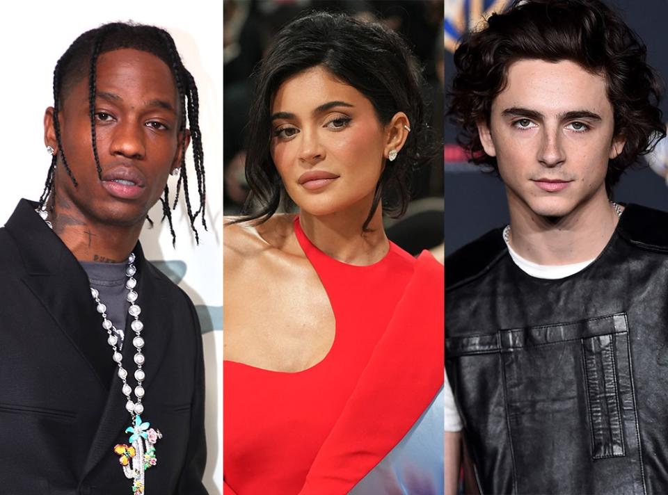 Travis Scott, Kylie Jenner, Timothée Chalamet 