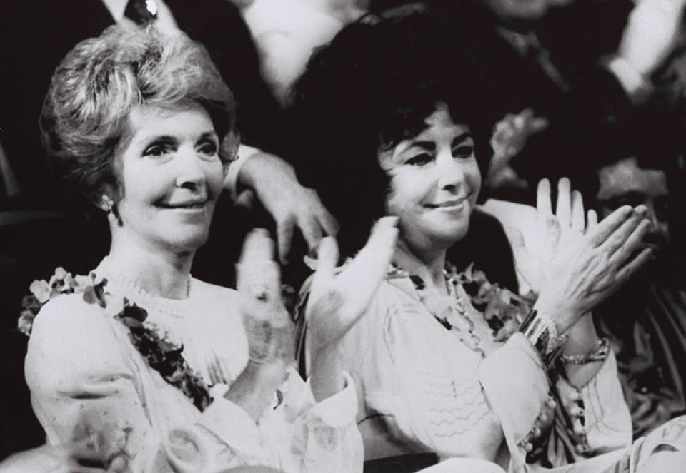 Nancy Reagan and Elizabeth Taylor