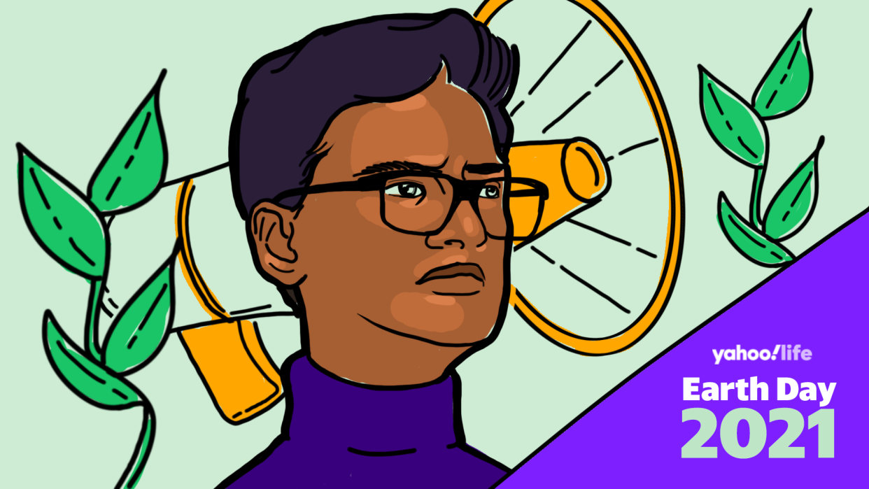 Kevin Patel, founder of One Up Action. (Illustration: Nathalie Cruz for Yahoo Life)