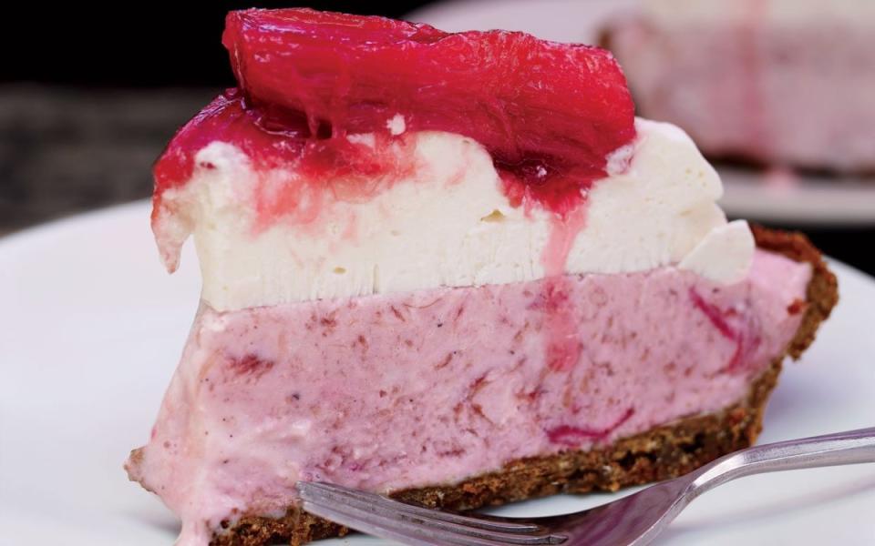 <p>John Kernick</p><p>A cool and crumbly treat that even has a little wine in the filling!</p><p><strong>Get the recipe: <a href="https://parade.com/64103/bonappetit/rhubarb-gingersnap-icebox-pie/" rel="nofollow noopener" target="_blank" data-ylk="slk:Rhubarb-Gingersnap Icebox Pie;elm:context_link;itc:0;sec:content-canvas" class="link ">Rhubarb-Gingersnap Icebox Pie</a></strong></p>