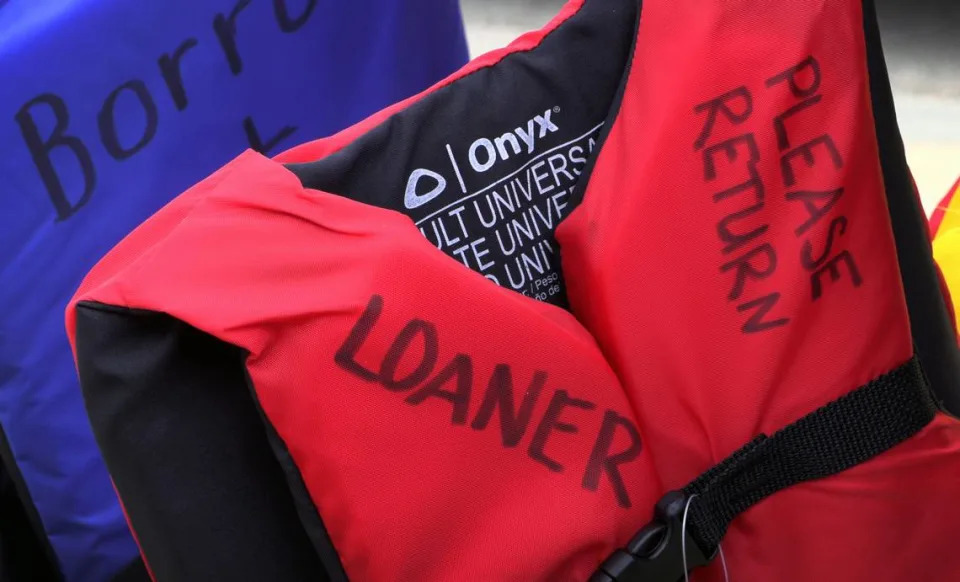 Seven life jacket loaner stations, including this one at Lake Oliver Marina in Columbus, Georgia, are opening March 26 around the Chattahoochee Valley where people may borrow the life jackets at no cost, and then return them at the end of the day. 03/26/2024