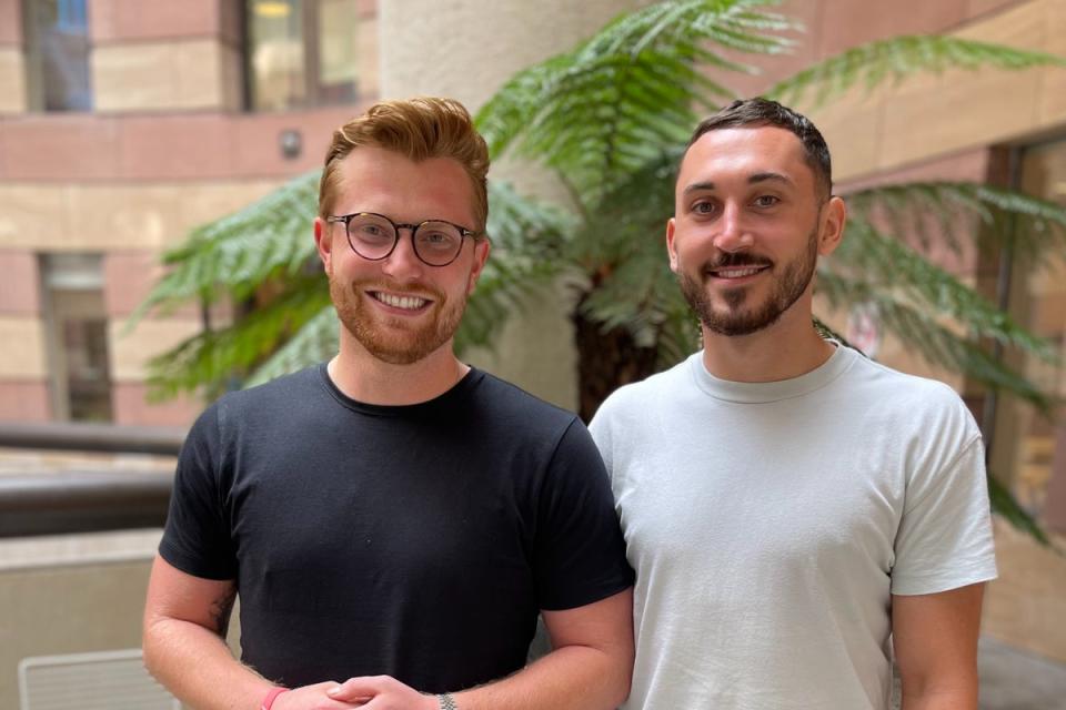 Head of the tables: co-founders Aaron Solomon and Jed Hackling have signed up 1,200 restaurants (Handout)