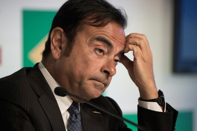 Shares of French auto giant Renault fell sharply after Chief Executive Carlos Ghosn was arrested in Japan over allegations of financial misconduct