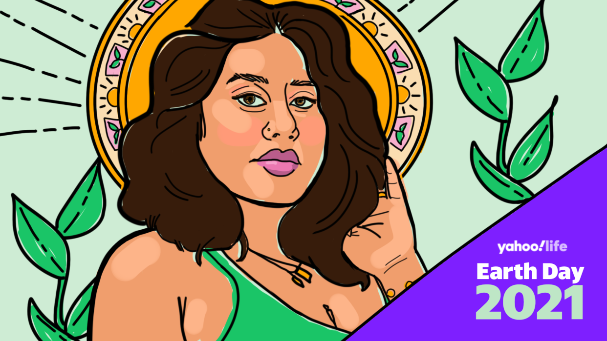 Amy Quichiz, founder of Veggie Mijas. (Illustration by Nathalie Cruz for Yahoo Life)