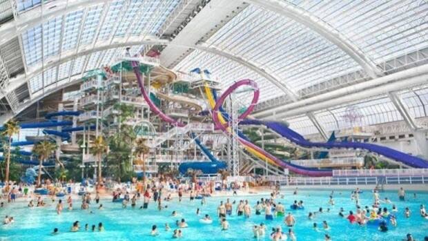 The waterpark at West Edmonton Mall. The Edmonton shopping centre is the largest in Canada.  (Facebook/West Edmonton Mall - image credit)