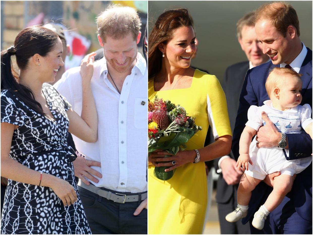 Harry, Meghan, Kate, William on tour