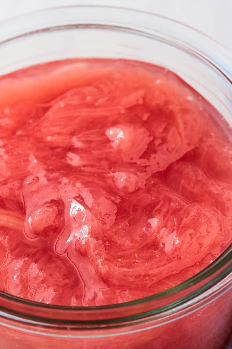 <p>Rhubarb season comes and goes in the blink of the eye. In theory, it's in season from April to June, but depending on where you are, it can be much shorter. Moral of the story: When you see rhubarb, BUY IT. Then immediately make this jam.</p><p>Get the <a href="https://www.delish.com/uk/cooking/recipes/a30256418/rhubarb-jam-recipe/" rel="nofollow noopener" target="_blank" data-ylk="slk:Rhubarb Jam;elm:context_link;itc:0;sec:content-canvas" class="link ">Rhubarb Jam</a> recipe.</p>